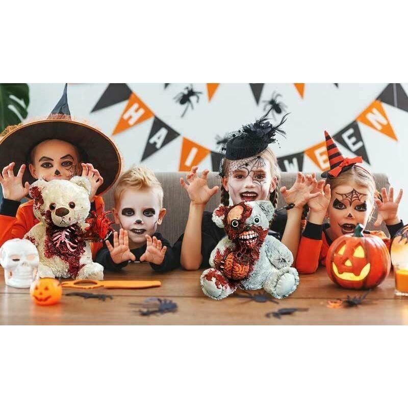 Đồ trang trí Halloween, đồ trang trí bằng nhựa gấu Teddy đáng sợ