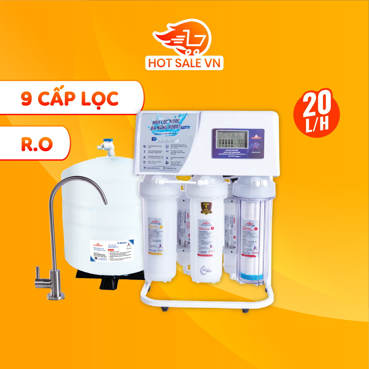 Máy lọc nước R.O Robot 9 cấp Alpha 139W - Hàng chính hãng