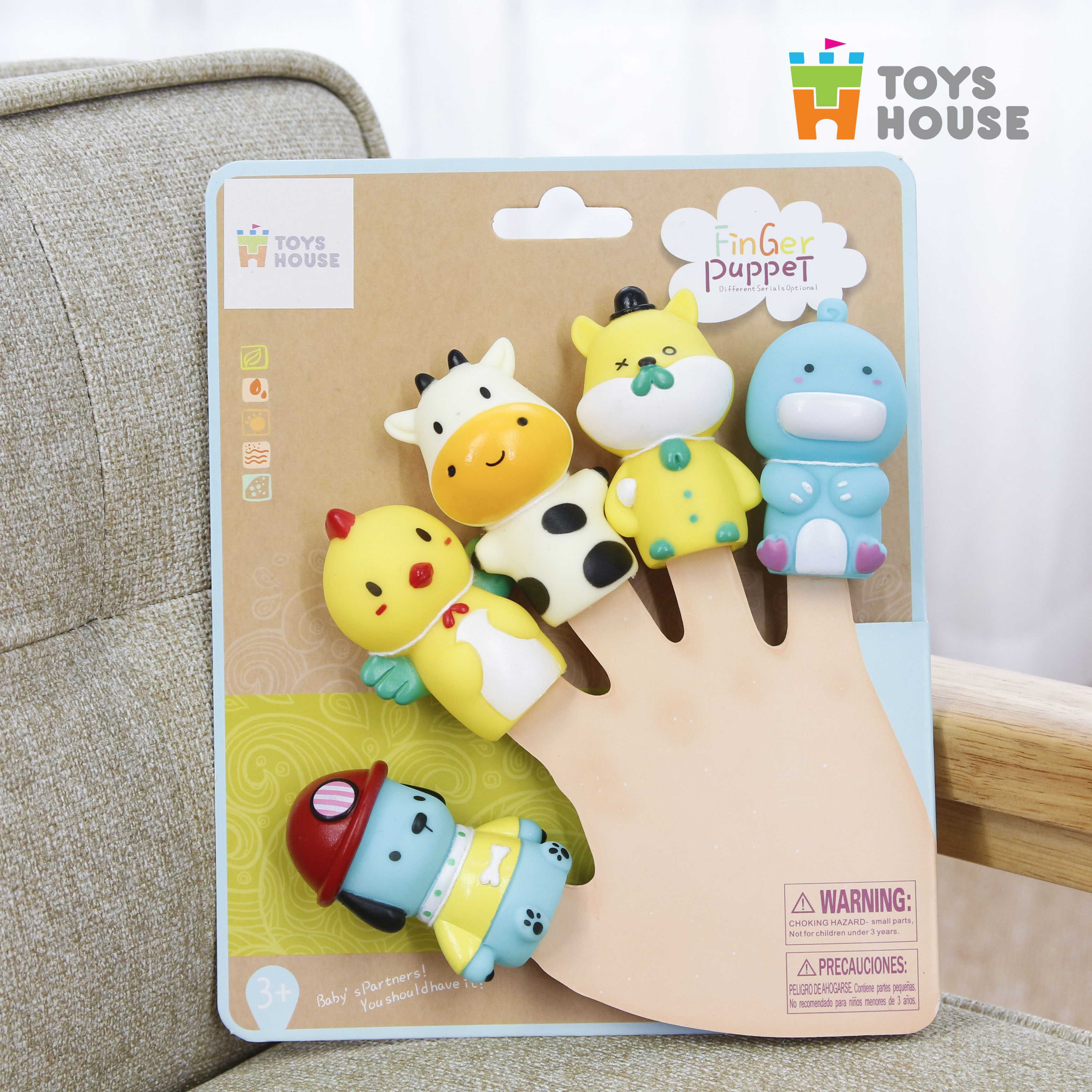 Đồ chơi Rối ngón tay chơi ú òa với bé - Toyshouse - chất liệu cao su mềm - BPA free