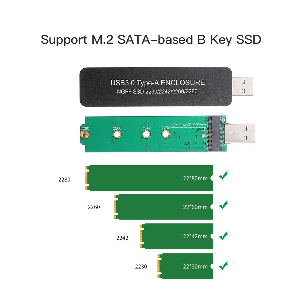 USB3.0 Type-A NGFF SSD truyền dữ liệu nhanh hơn 5Gbps