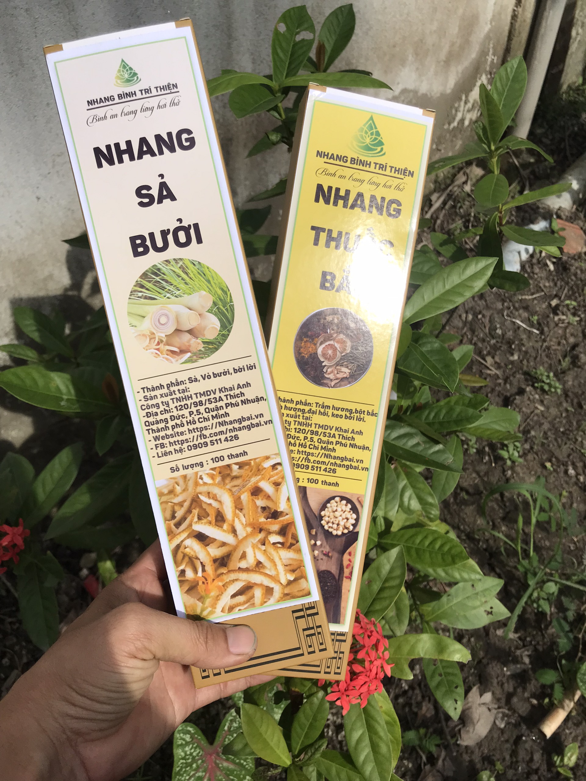Nhang sả bưởi bình trí thiện 100% tự nhiên thơm ngọt (100 thanh)