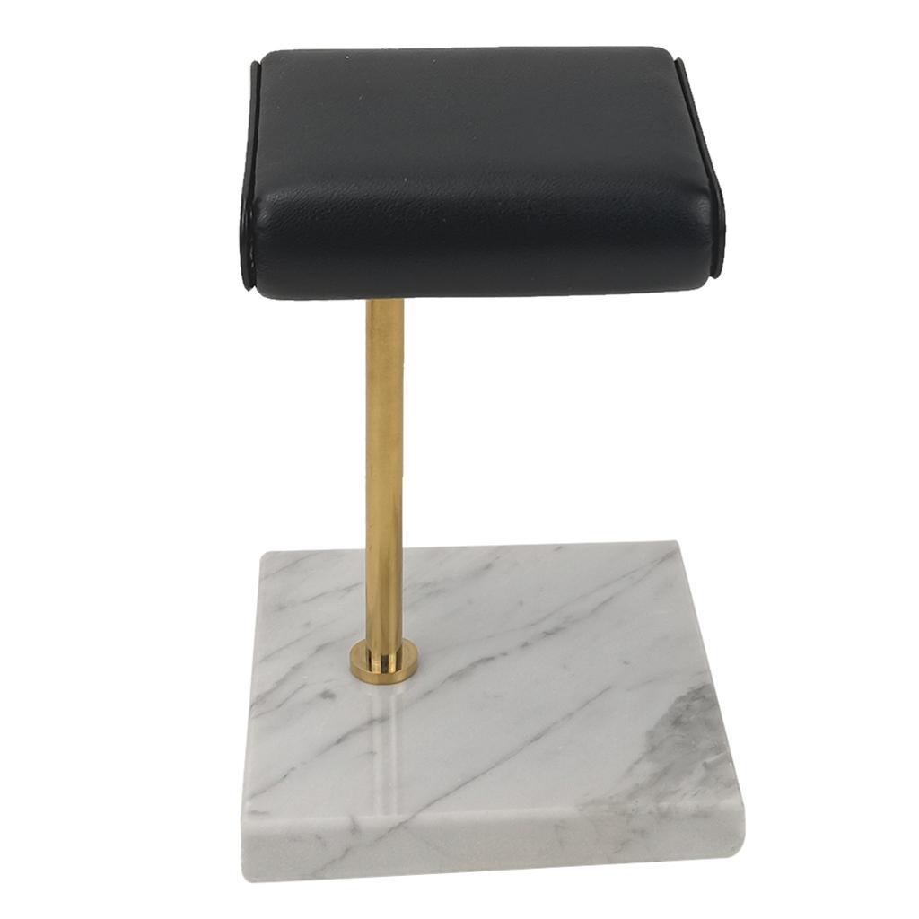 2 Pieces Green & White Marble & PU Watch Holder Stand for Display