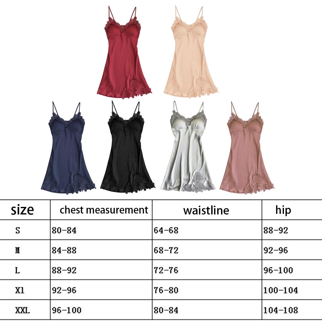 Women Nightgown  Lingerie Lace Chemise Nightdress