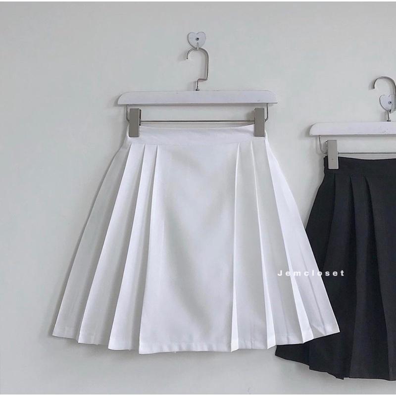 Chân váy xếp ly chất tuyết mưa