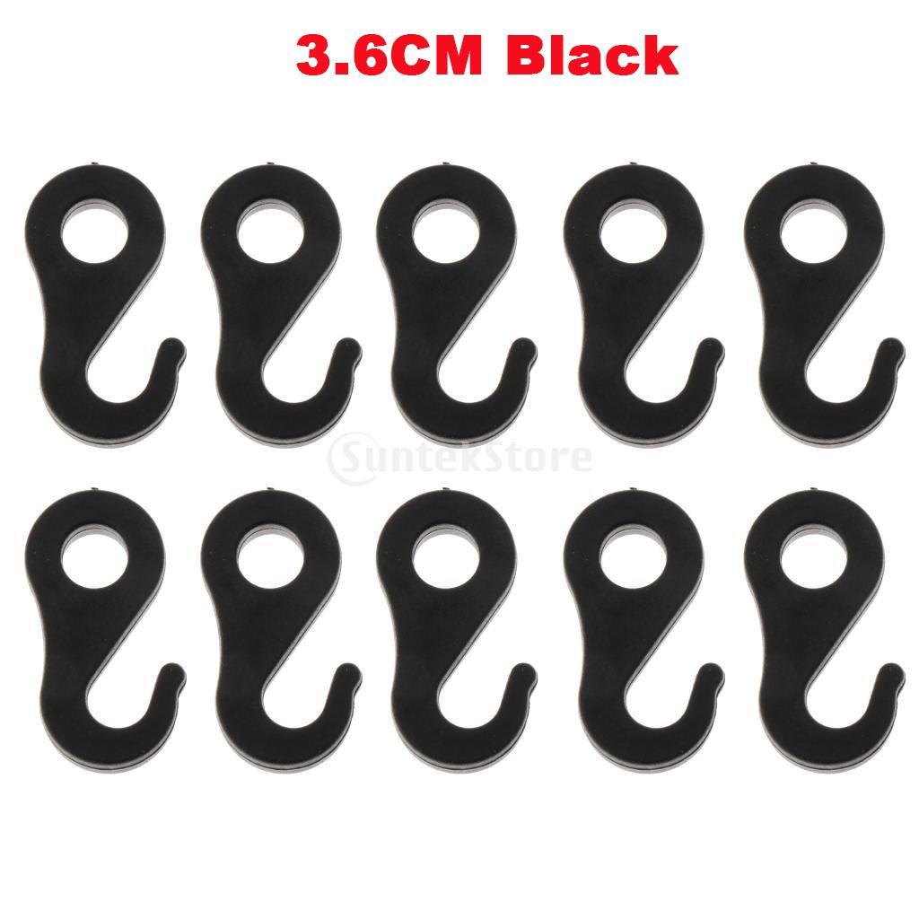 2x10Pcs / Set Tent Awning Attachment Hook Tie Rope 3.6 Cm End Bungee Rope