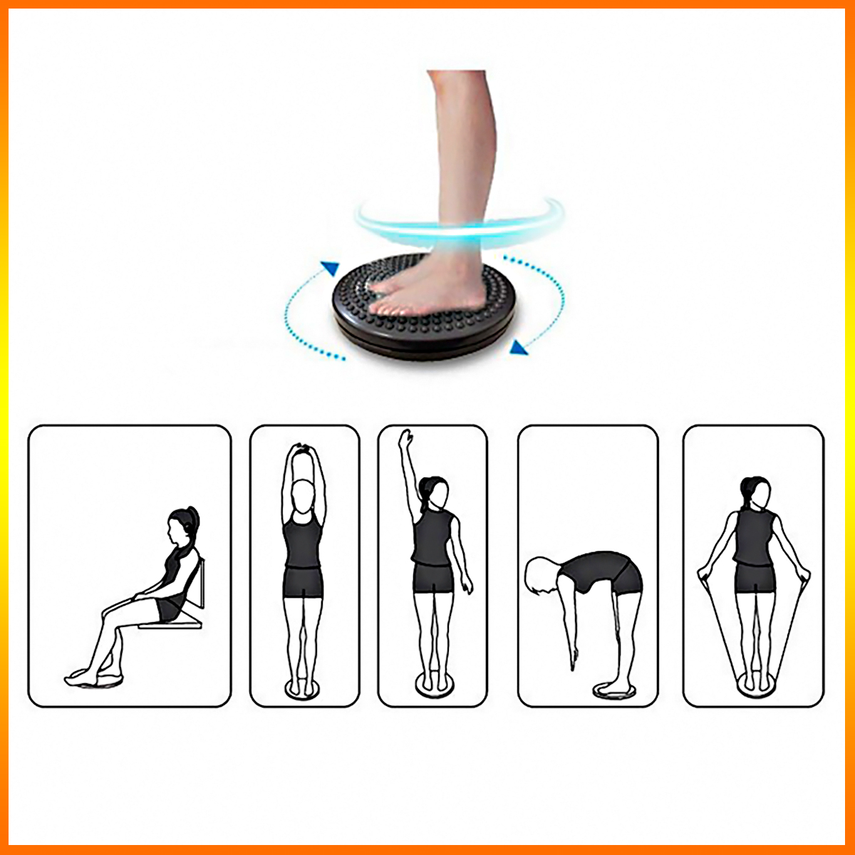 Đĩa xoay eo 360 - Tập thể dục tại nhà đánh tan mỡ bụng - Massage bàn chân cực đã
