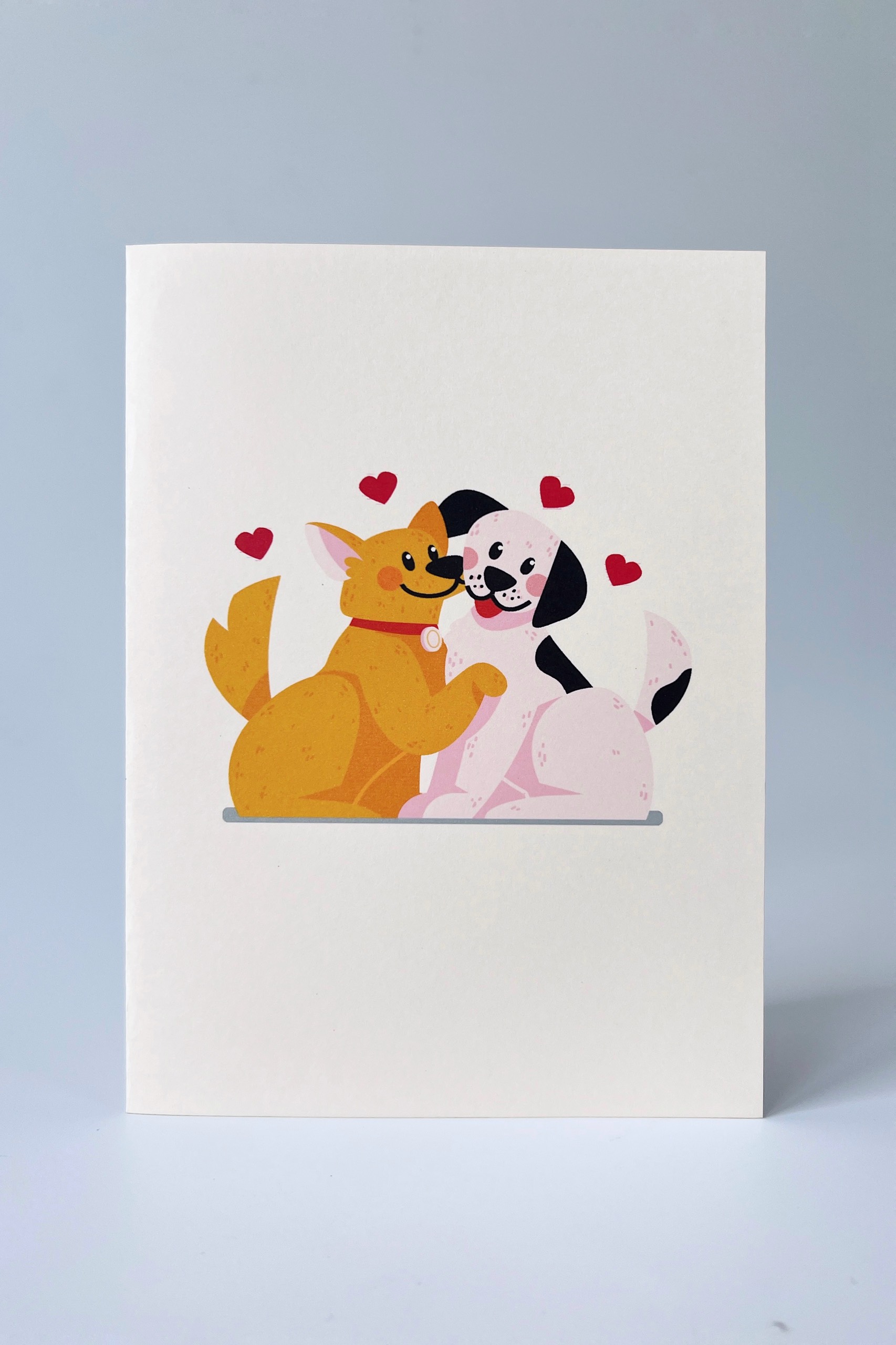 Thiệp 3D Pop Up Đôi Chó Tình Yêu – Thiệp Valentine, Thiệp Sinh Nhật, Thiệp Lãng Mạn Độc Đáo, L16