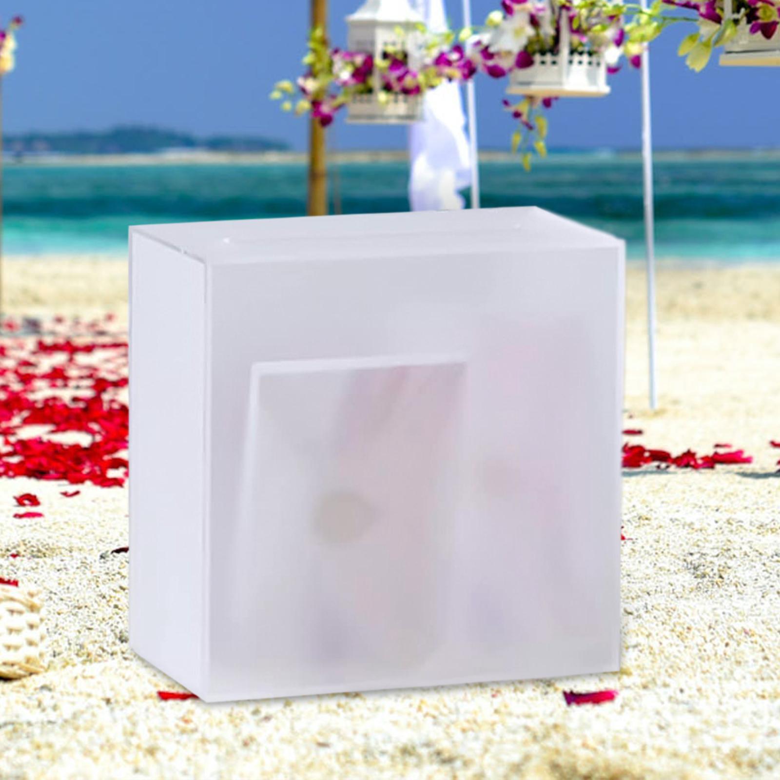 Clear Acrylic  Box with Slot Gift Box Holder Handmade Envelope Card Box for Engagement Wedding Reception, Anniversary, Party