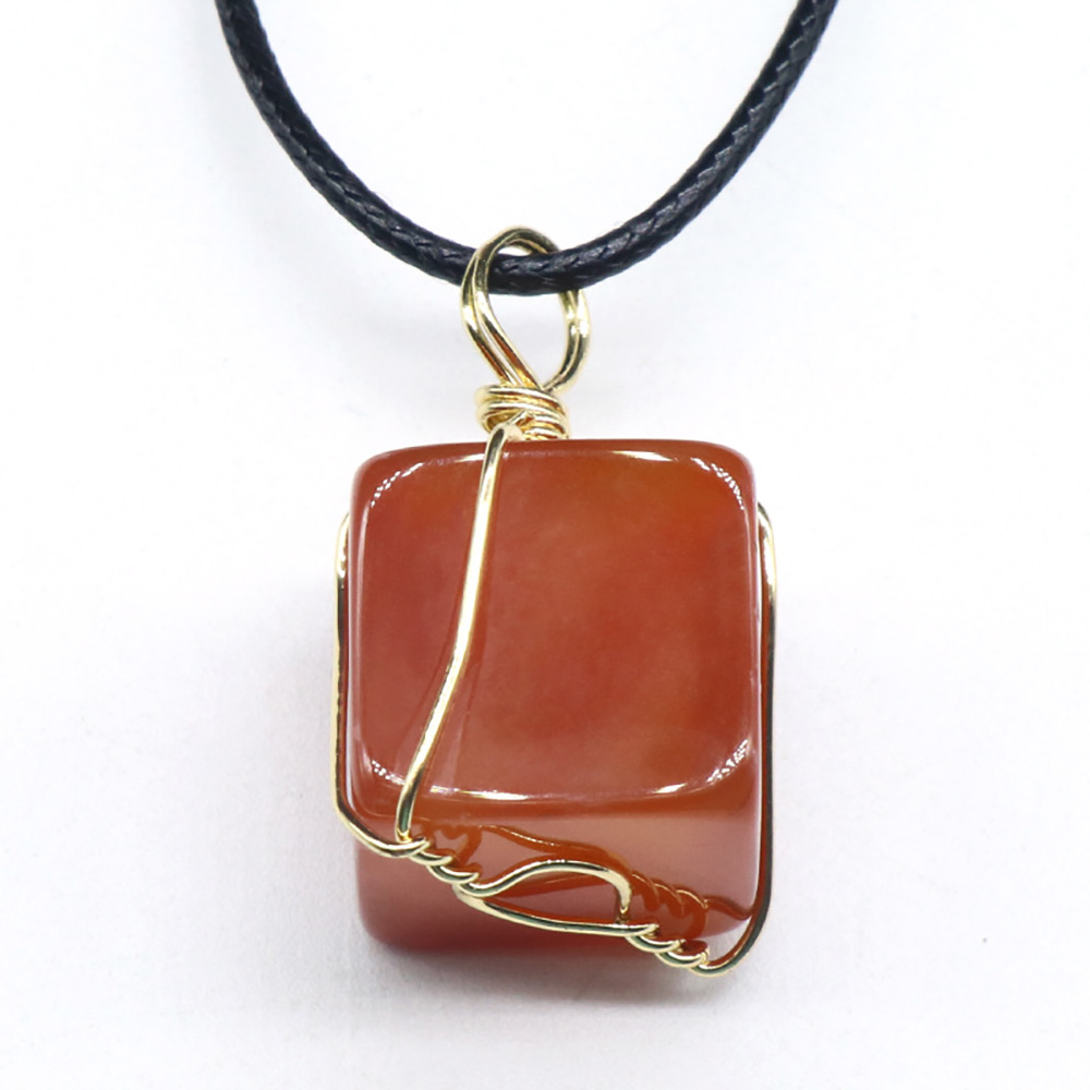 Dây Chuyền Phong Thủy Đá Red Agate 17 Mm