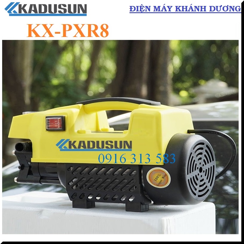 Hình ảnh Máy rửa xe Kadusun| Máy phun xịt áp lực cao| Mô tơ cảm ứng từ| Điều chỉnh áp lực| Chế độ thông minh Auto Stop| Máy rửa xe mini | Máy xịt rửa gia đình tặng bình bọt tuyết