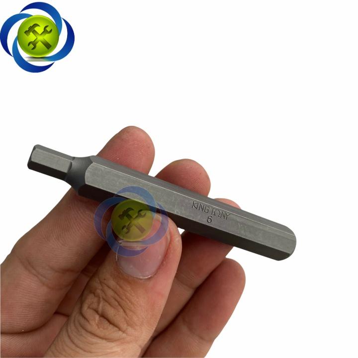 Mũi vít đóng lục giác 6mm Kingtony 168006H thân 10mm dài 80mm