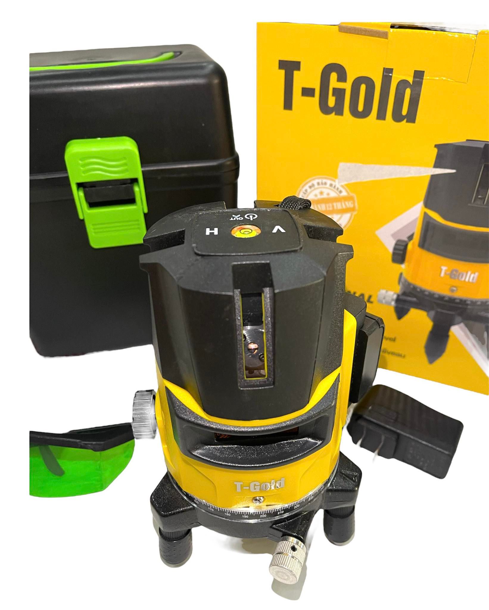 Máy Cân Bằng laser T-GOLD 5 Tia Xanh kèm chân