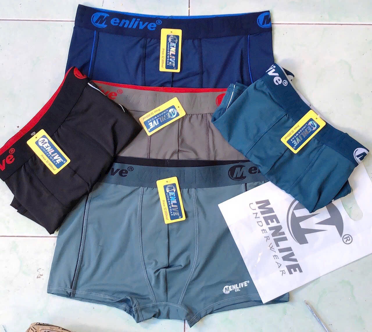 Combo 5 Quần Lót Đùi Nam Thun Lạnh Lưng To Menlive ML4 (Size M–3XL)