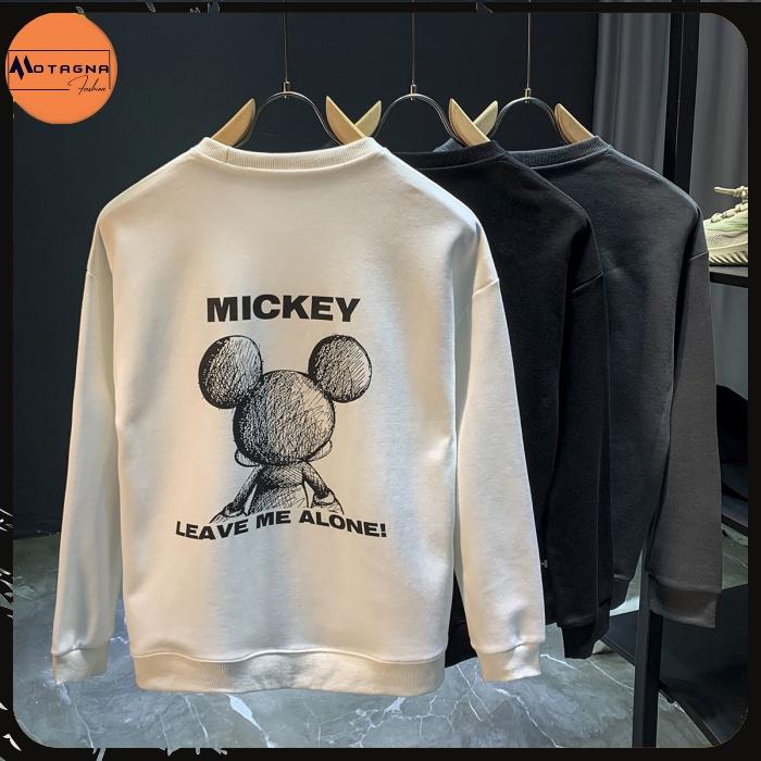 Áo nỉ dài tay nam, Áo sweater nam chất đẹp mịn hot trend in ngực MCKEY mã NZ639