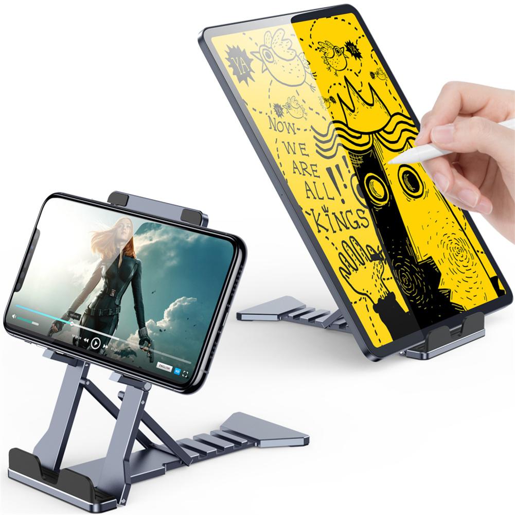 Aluminum Alloy Adjustable Phone Stand Base Multi-angle Bracket Desktop Upgrade Holder Compatible For Ipad Tablet Pc