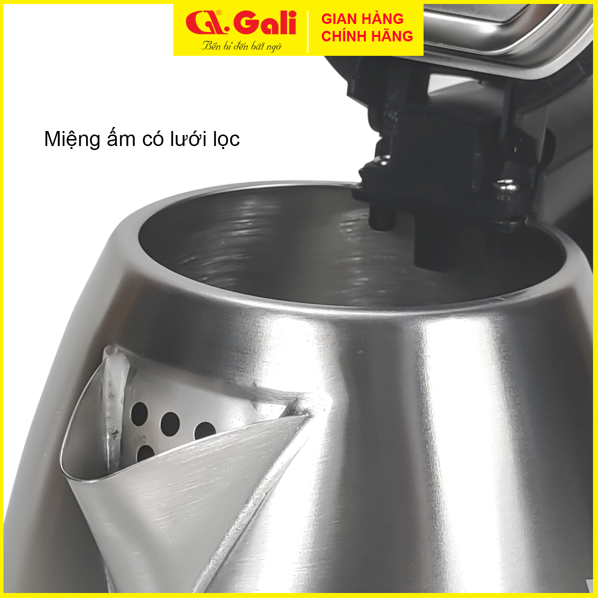 Ấm đun nước siêu tốc Gali dung tích lớn 5 lít, thân bình inox 304, đun sôi tự động ngắt điện, không phôi nhiễm, bảo hành 24 tháng Gali., hàng chính hãng 100%