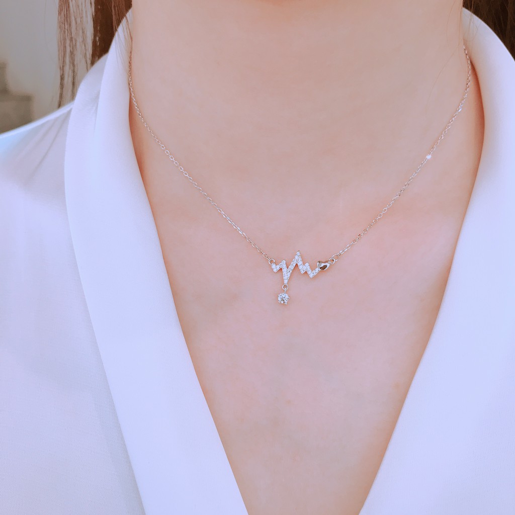 Vòng cổ bạc 925 nhịp tim