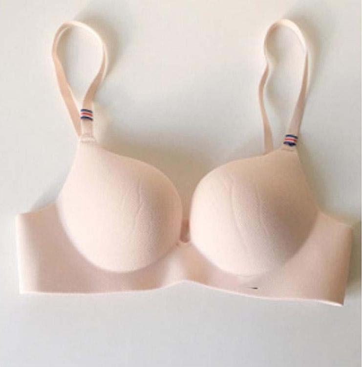 Áo ngực, Áo lót nữ su không gọng nâng ngực - Kem - 38/85AB