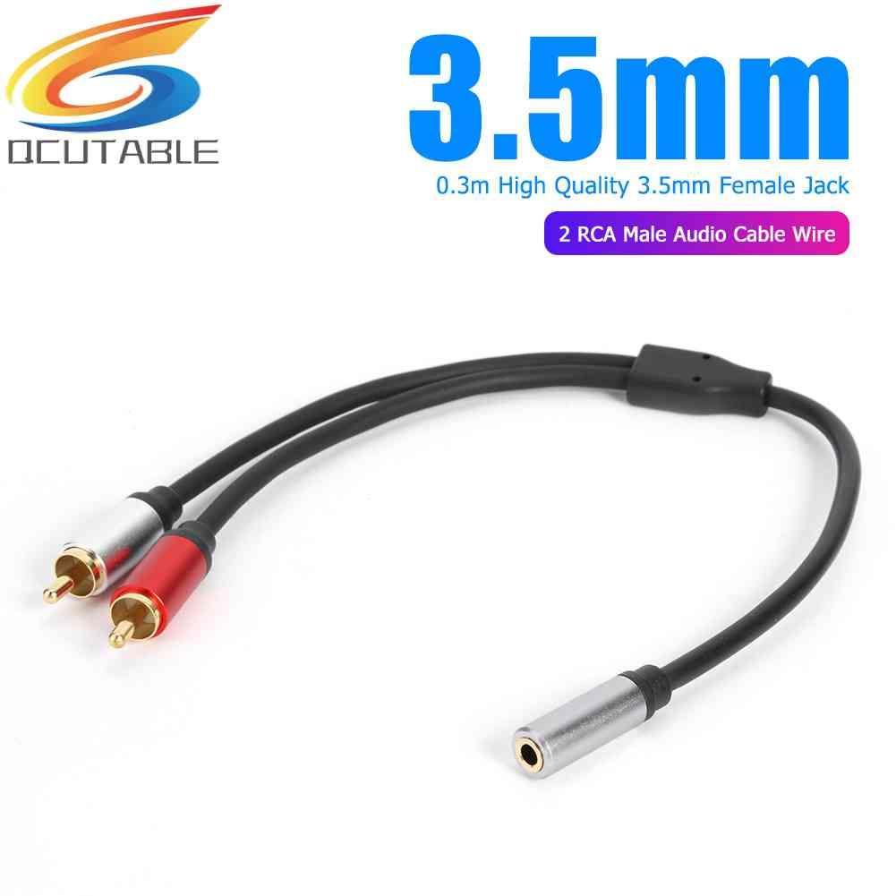 Cáp ChuyểN ĐổI Âm Thanh 3.5mm Sang 2 RCA 0.3m