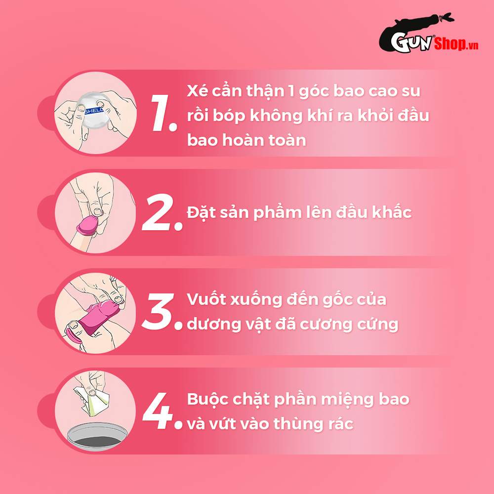 Bao cao su Shell Choco Prolong kéo dài thời gian, hương chocolate - Hộp 1 cái