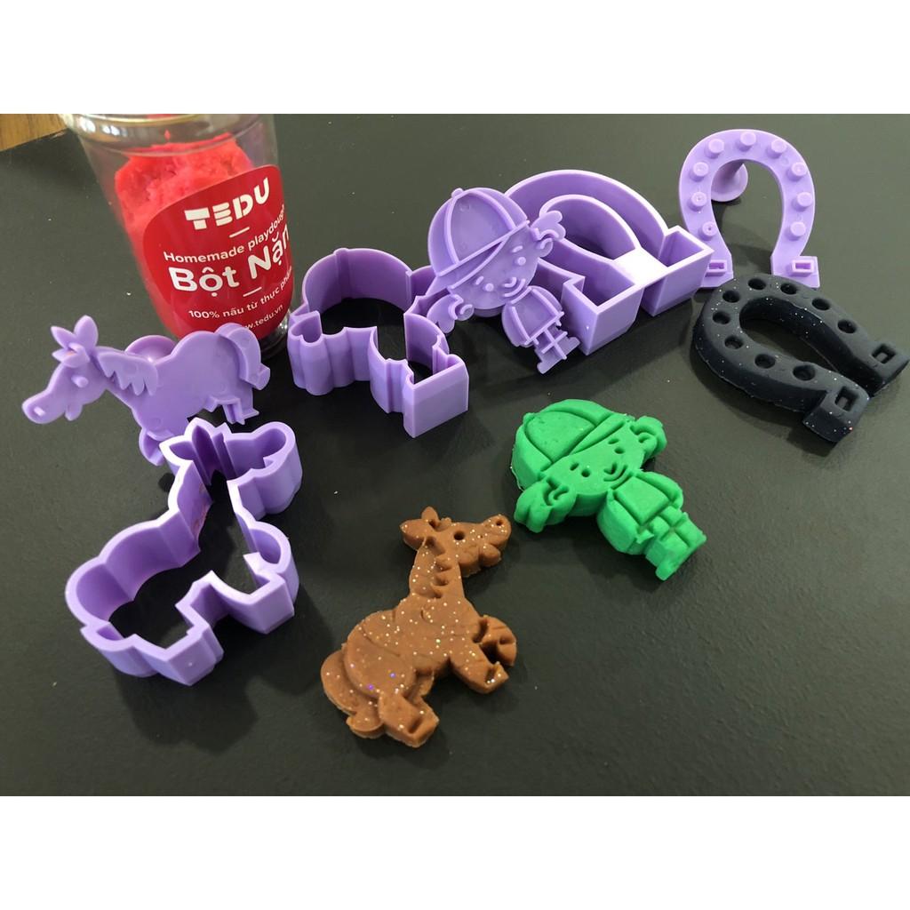 Set Khuôn Chơi Bột Nặn Đất Nặn An Toàn Tedu Theo Chủ Đề