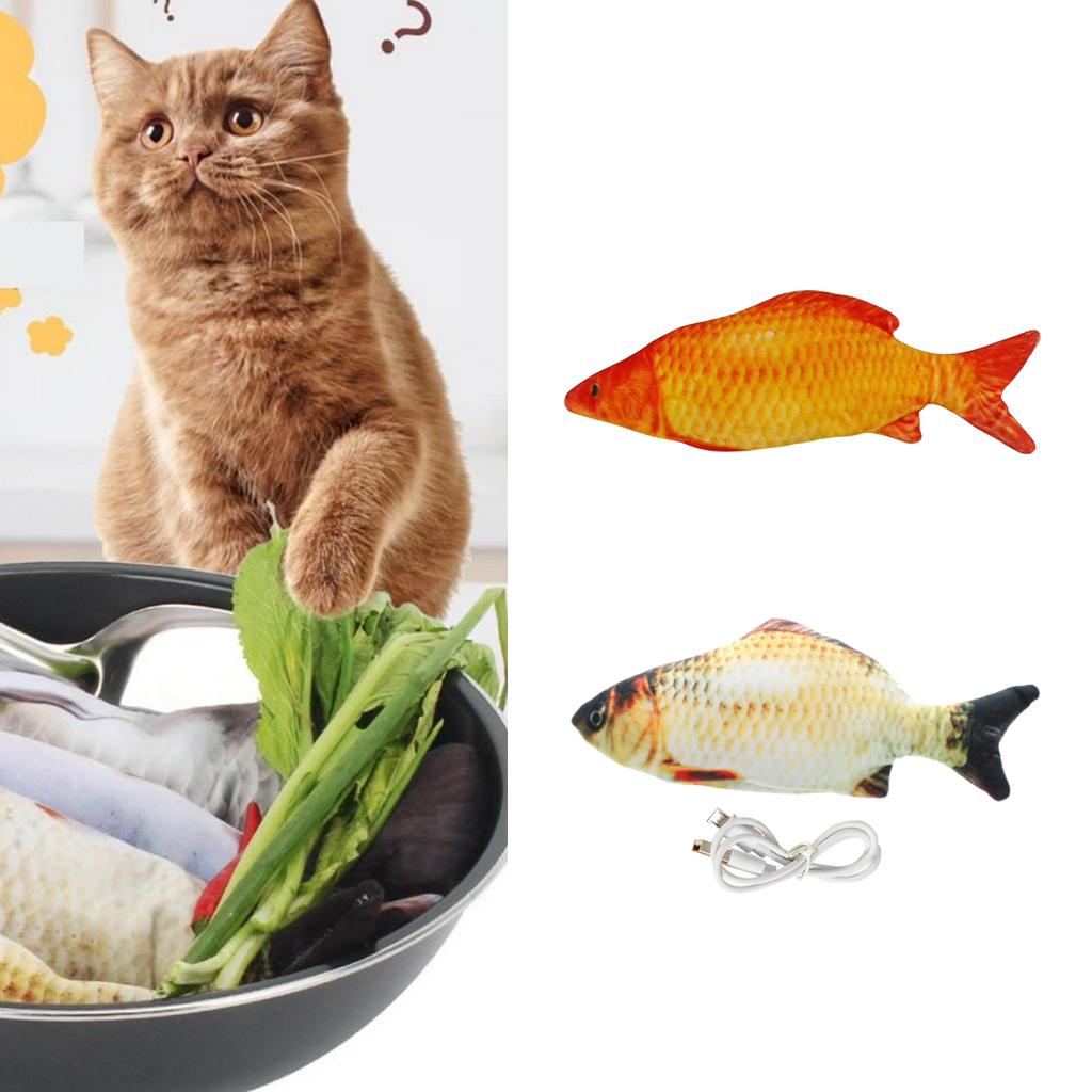 Pet Cat Toy Electric Simulation Fish Toys For Pet Interactive 2Pcs