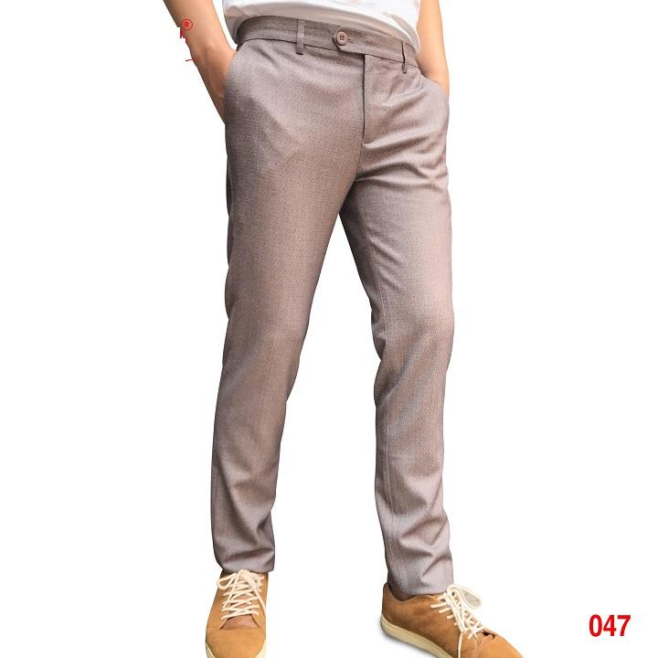 Quần tây nam cao cấp từ 45kg đến BIG SIZE 100kg, form đứng không ly, MÀU NÂU NHẠT, - NH Shop