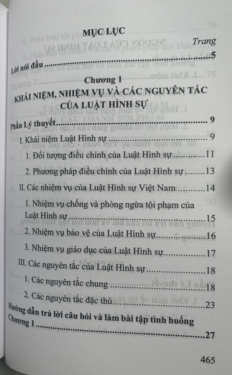 Hướng dẫn môn học Luật hình sự - Tập 1 (phần chung)