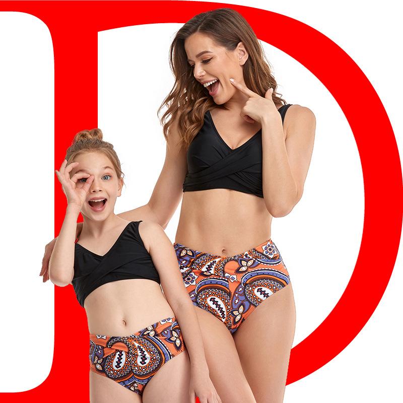 Phù Hợp Với Họ Mẹ Bơi Bikini 2021 Nữ, Có Phụ Nữ Đồ Bơi Trẻ Em Kid Cho Bé Bãi Biển Đồ Bơi Biquini Infantil