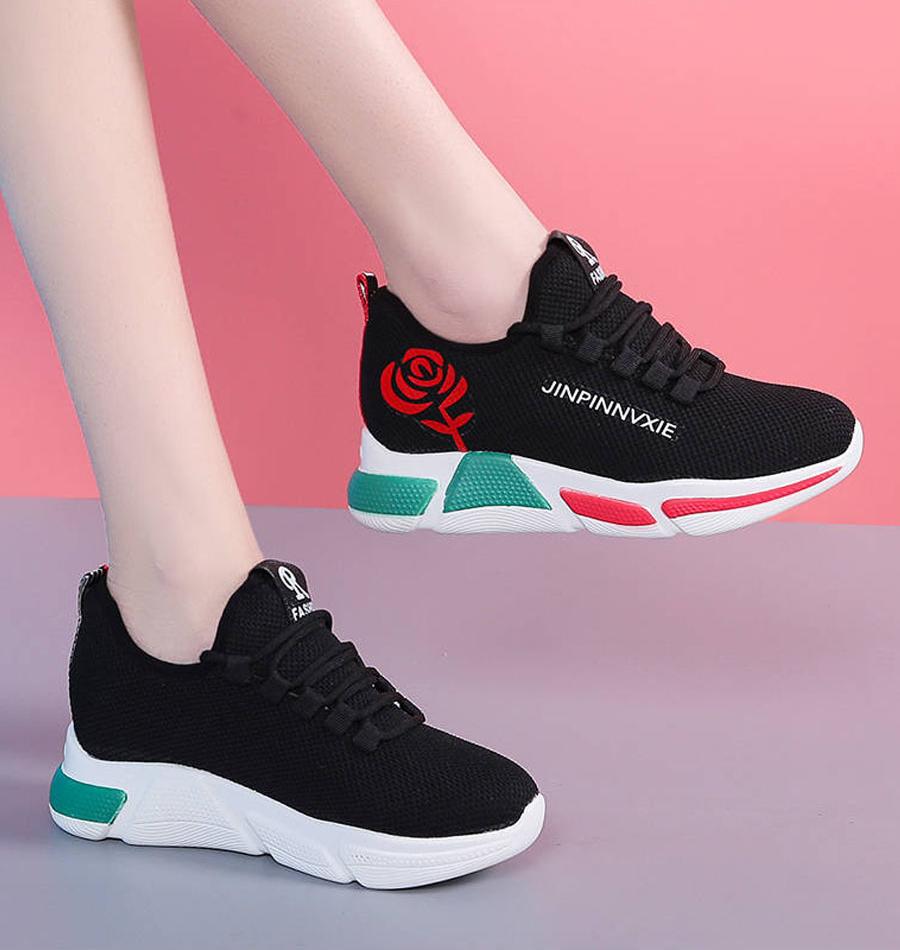 Giày sneaker thể thao nữ buộc dây phong cách hàn quốc màu đen, trắng size 36 đến 40 V179