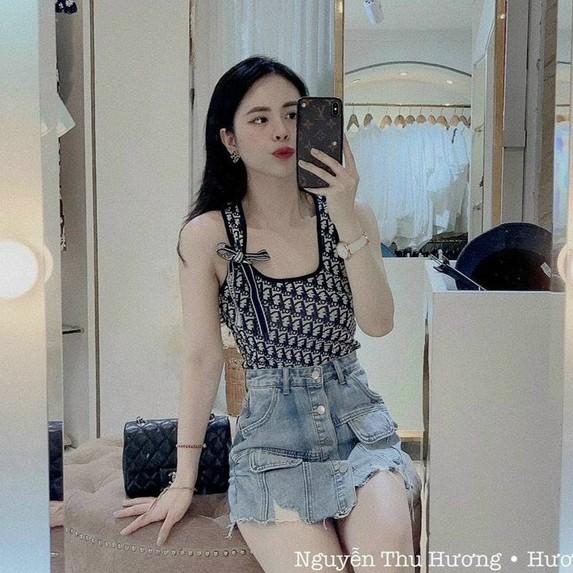 Quần Váy Jeans khuy túi rách nhẹ cao cấp NL252