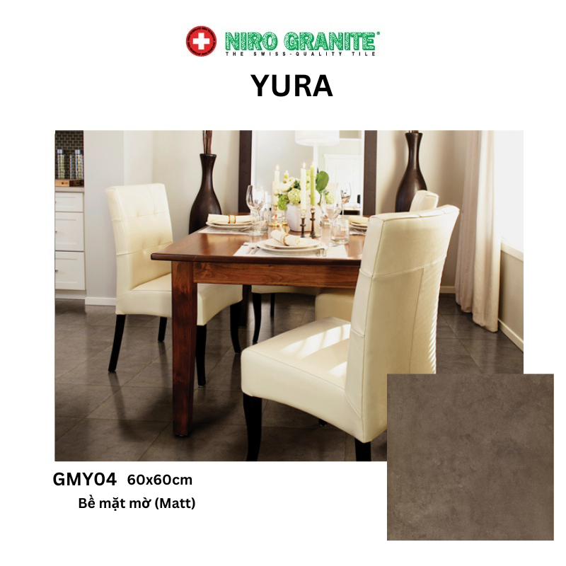 Gạch NIRO GRANITE GMY04 YURA - 60x60cm - 3 viên/thùng