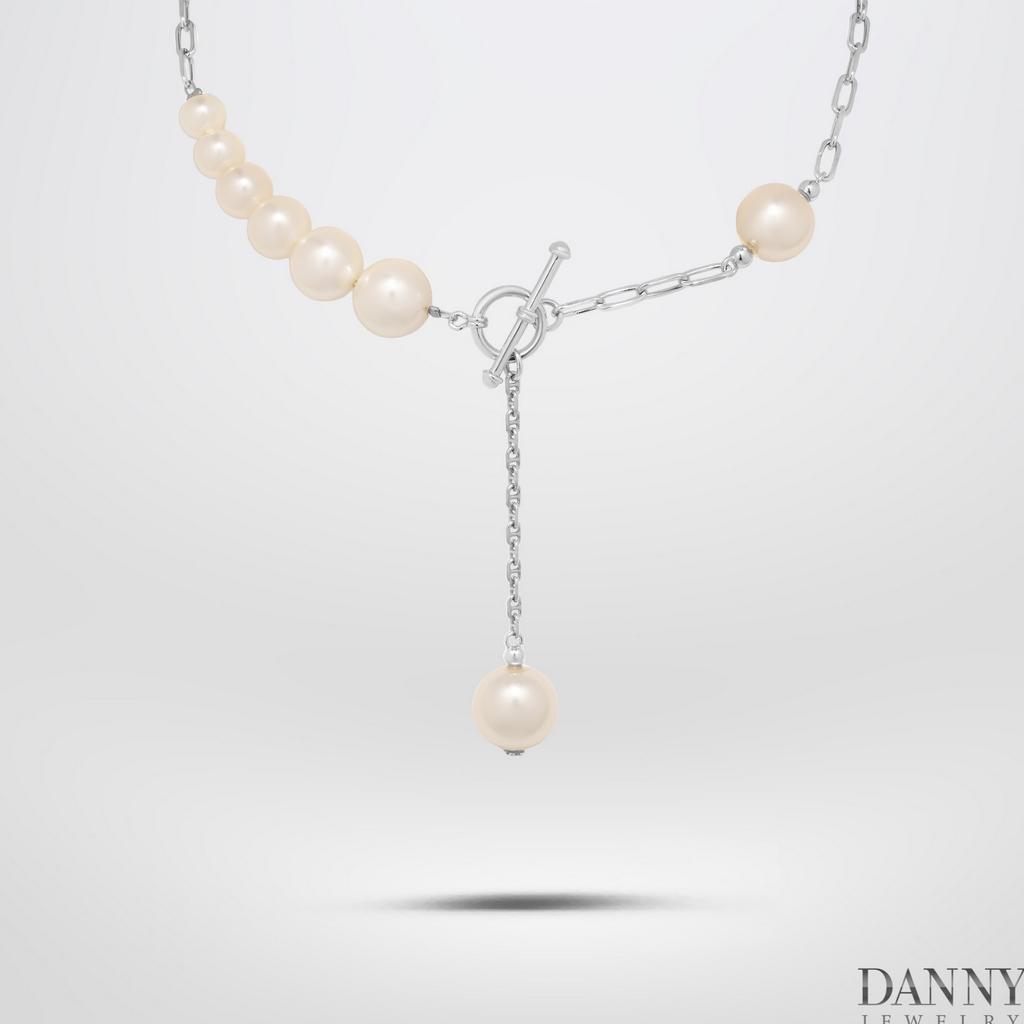 Dây Chuyền Danny Jewelry Bạc 925 Xi Rhodium Đính Ngọc Ốc D6235100010