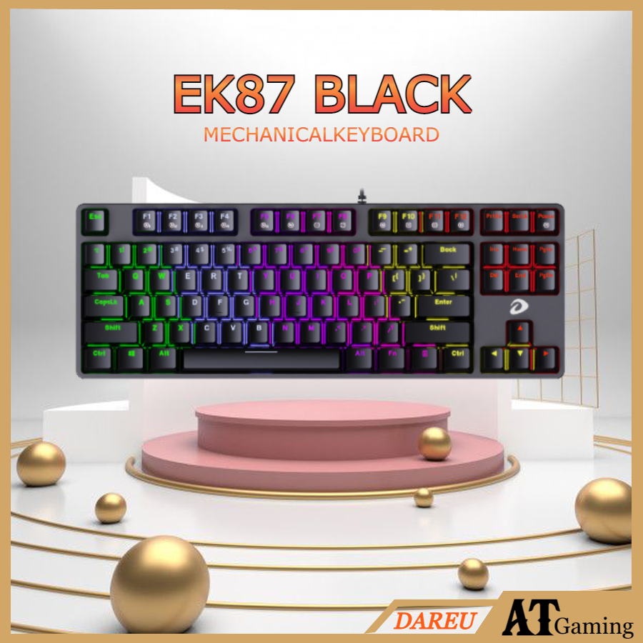 Bàn phím cơ Gaming DAREU EK87 - Black - Hàng chính hãng