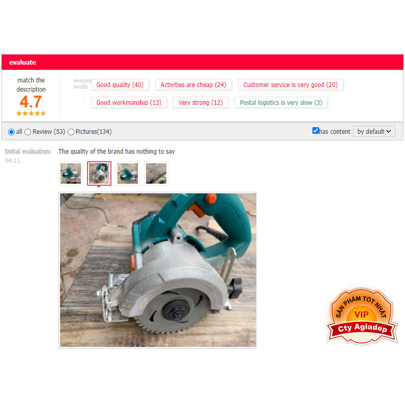 Máy cắt gỗ sắt đá PowerAction + Phụ kiện 4 lưỡi siêu xịn