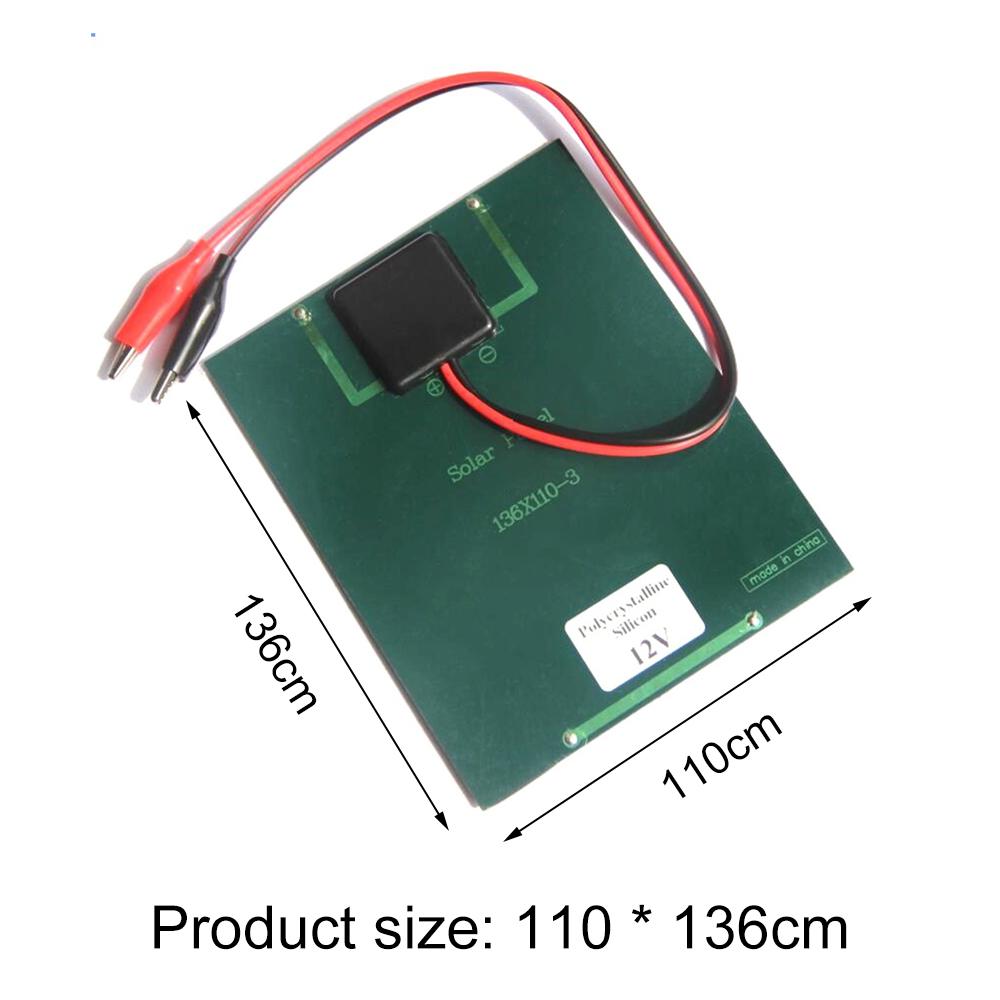 Tấm Pin Năng Lượng Mặt Trời 12V 5W Chống Nước Ngoài Trời Tự Làm Pin Năng Lượng Mặt Trời Sạc Polysilicon Epoxy Plate 136x110MM cho Công Cụ Sạc Pin 9-12V Màu sắc: 1 cái