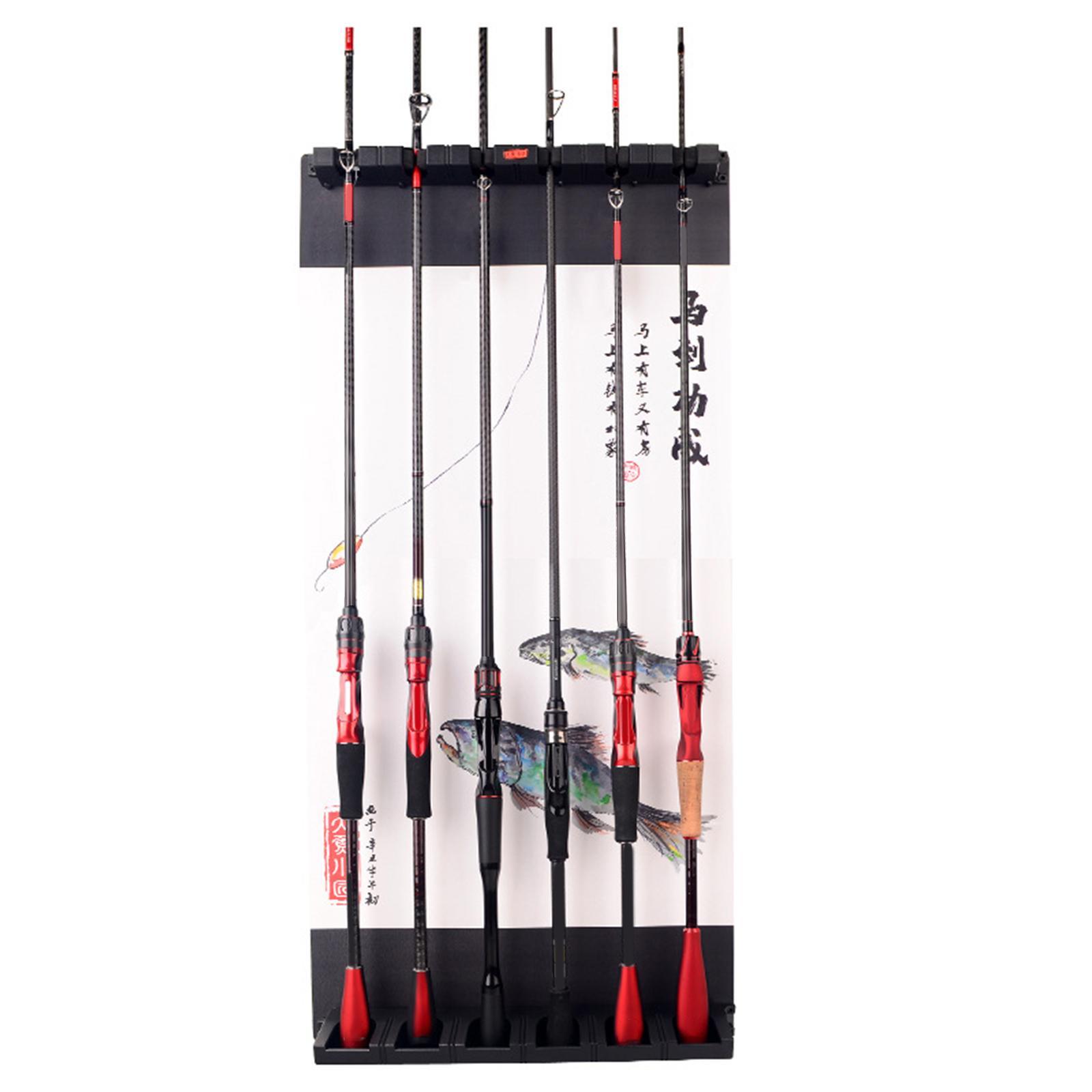 Fishing Rod Rack Stable Wall Mount for Basement Outdoor Shop Boat Stand Organizer