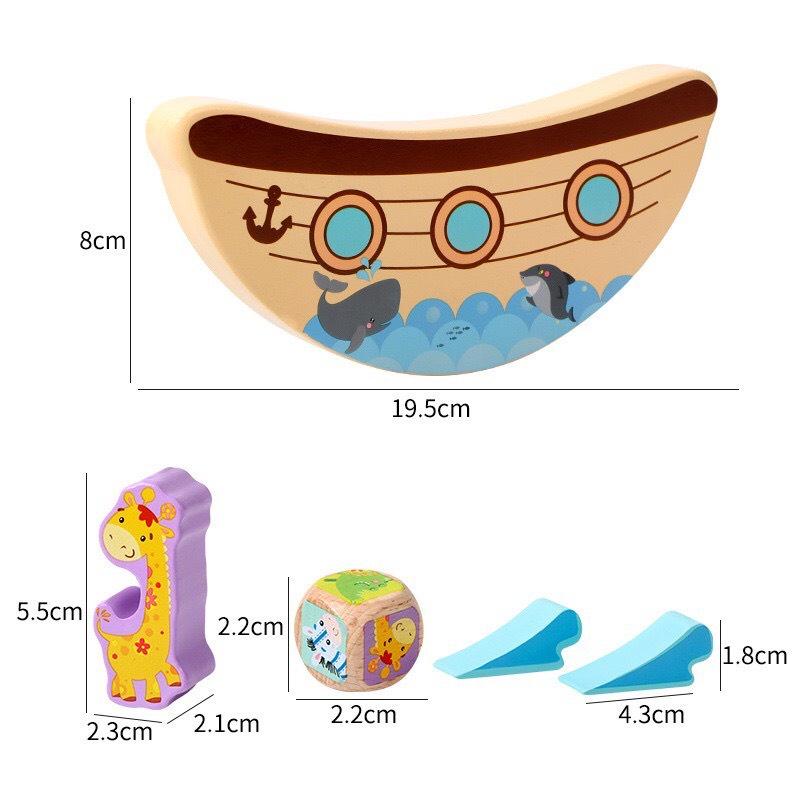 ĐỒ CHƠI XẾP GỖ THĂNG BẰNG HÌNH ĐỘNG VẬT SIÊU DỄ THƯƠNG RÈN LUYỆN SỰ TẬP TRUNG, KHÉO LÉO CHO BÉ