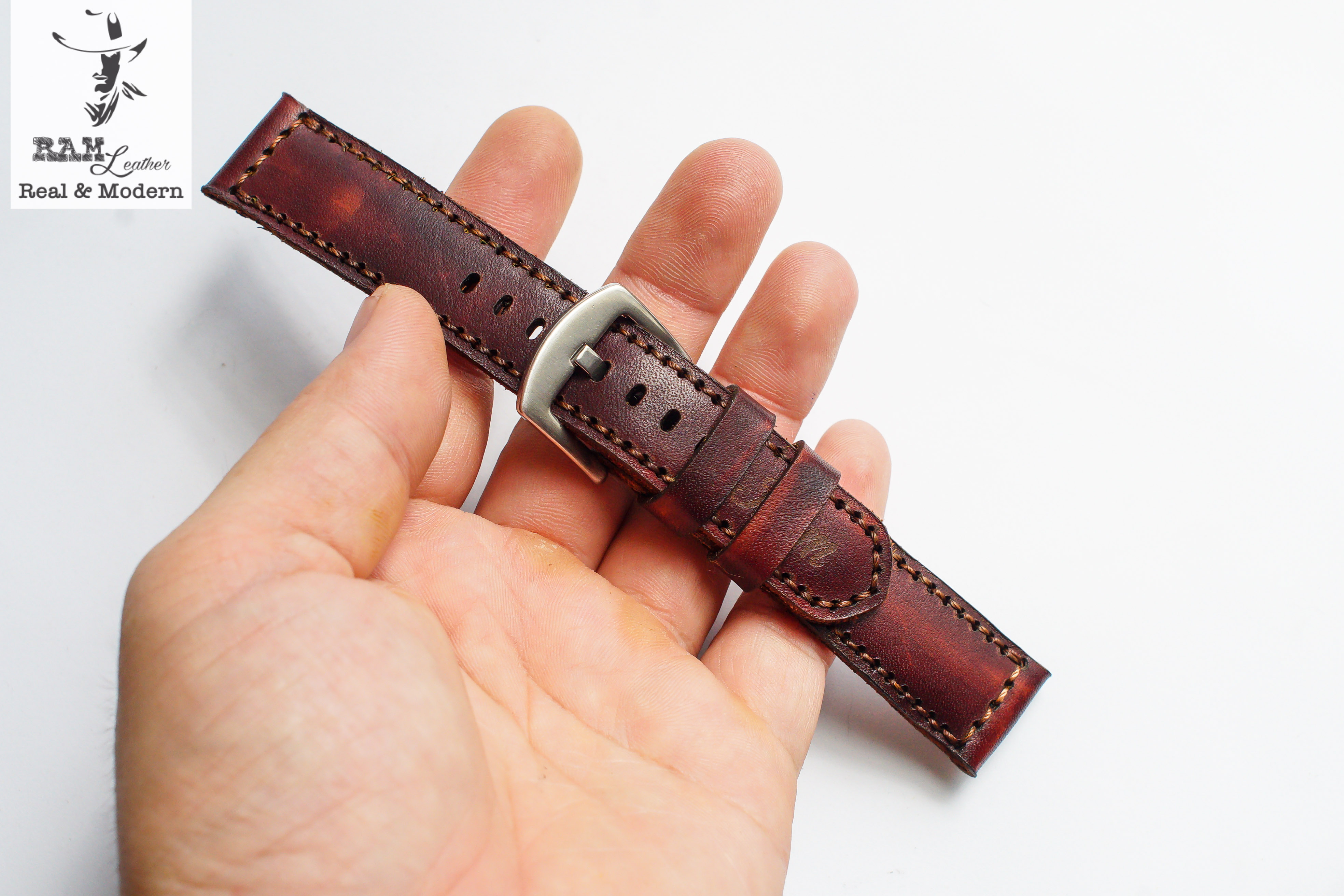 DÂY ĐỒNG HỒ DA BÒ VEGTAN – RAM CLASSIC 1970 MAHOGANY