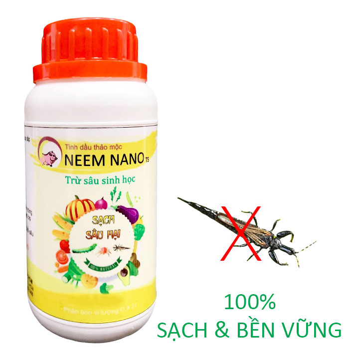 VƯỜN SINH THÁI chăm sóc cây trồng - Thuốc trừ sâu sinh học neem nano - Sạch nhện đỏ, bọ trĩ, rầy rệp - Chiết xuất 100% Thiên Nhiên