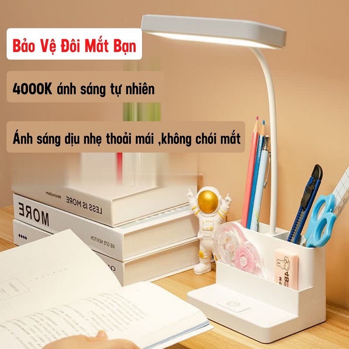 Đèn Học Để Bàn Chống Cận 3 Chế Độ Ánh Sáng - Đèn bàn Led tích điện đa năng hỗ trợ đọc sách, làm việc, trang trí