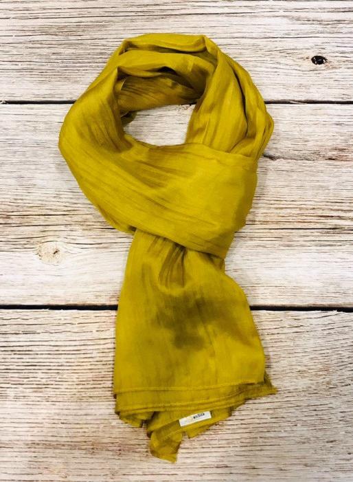 Khăn Choàng Thời Trang SenSilk Vàng 100% Lụa Tơ Tằm - Handmade Silk Gift