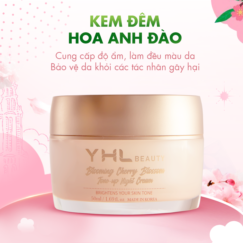 Combo trọn bộ dưỡng trắng và chống nha da hoa anh đào YHL Hàn Quốc ( 3 sản phẩm)