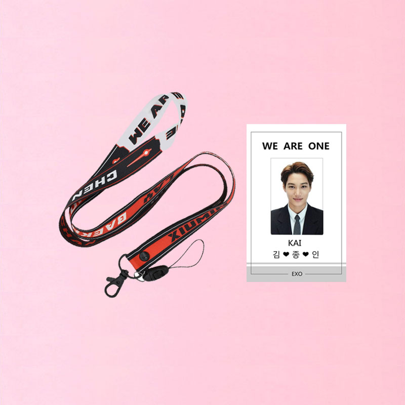 Combo dây đeo thẻ EXO và card đeo thẻ Kai EXO