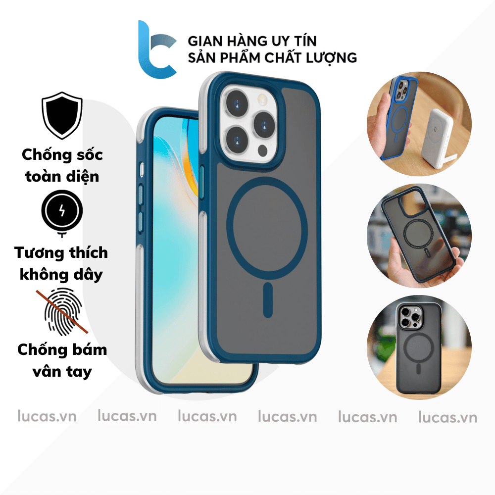 Ốp Lưng IPHONE 15 Pro/ 15 Pro Max WIWU Air Shield Chống Sốc Tuyệt Đối, Chống Bám Vân Tay, Hỗ Trợ Sạc Không Dây ZKK-012 - Hàng Chính Hãng