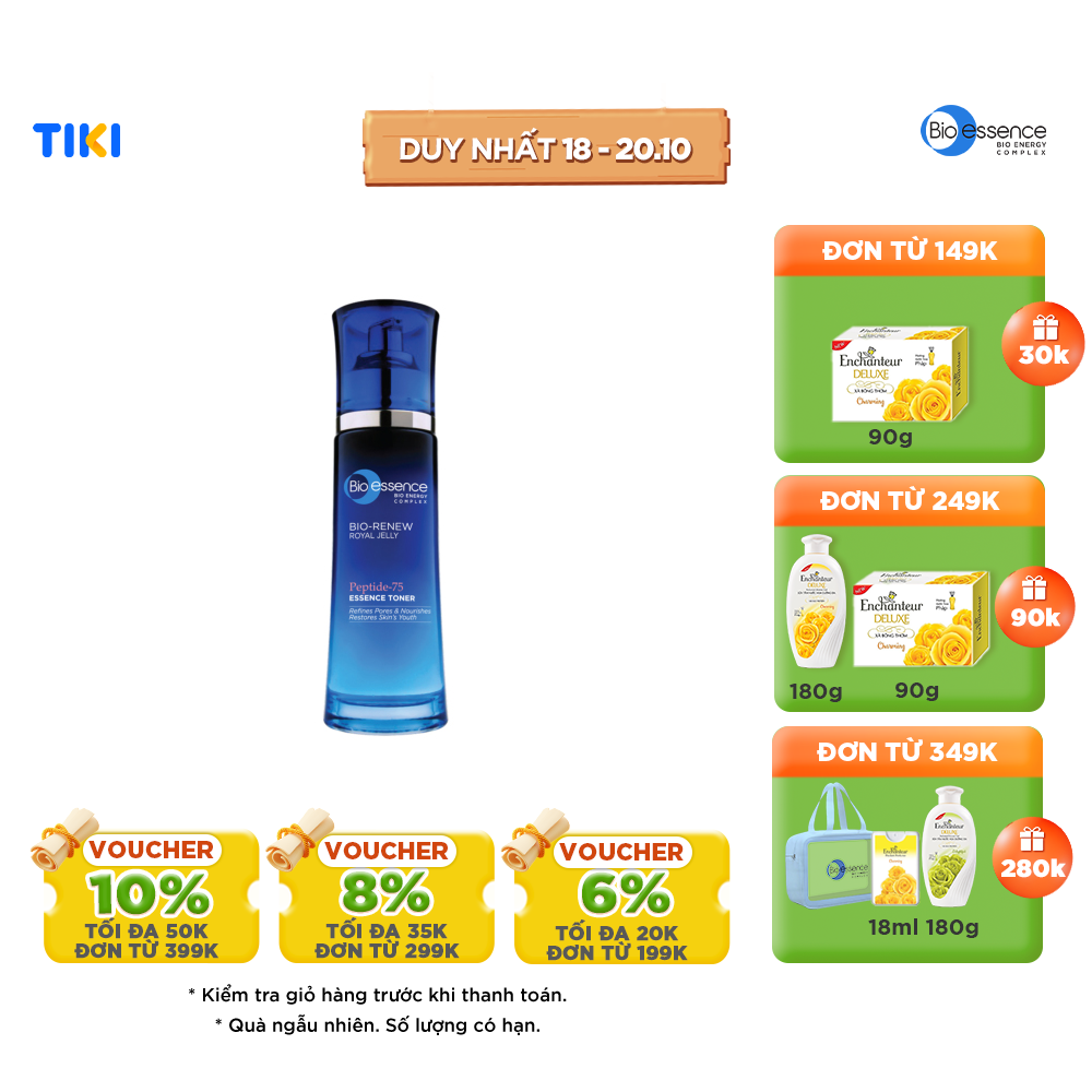 Nước cân bằng dưỡng da tươi trẻ Bio-Essence Bio-Renew Bio-Essence Renew Nourishing Toner Tinh chất sữa ong chúa 100ml