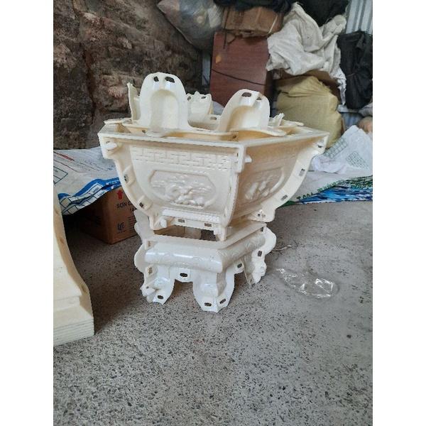 Khuôn đúc chậu cảnh lục giác rộng 75 kèm chân dáng bầu nhựa abs mẫu cây tùng