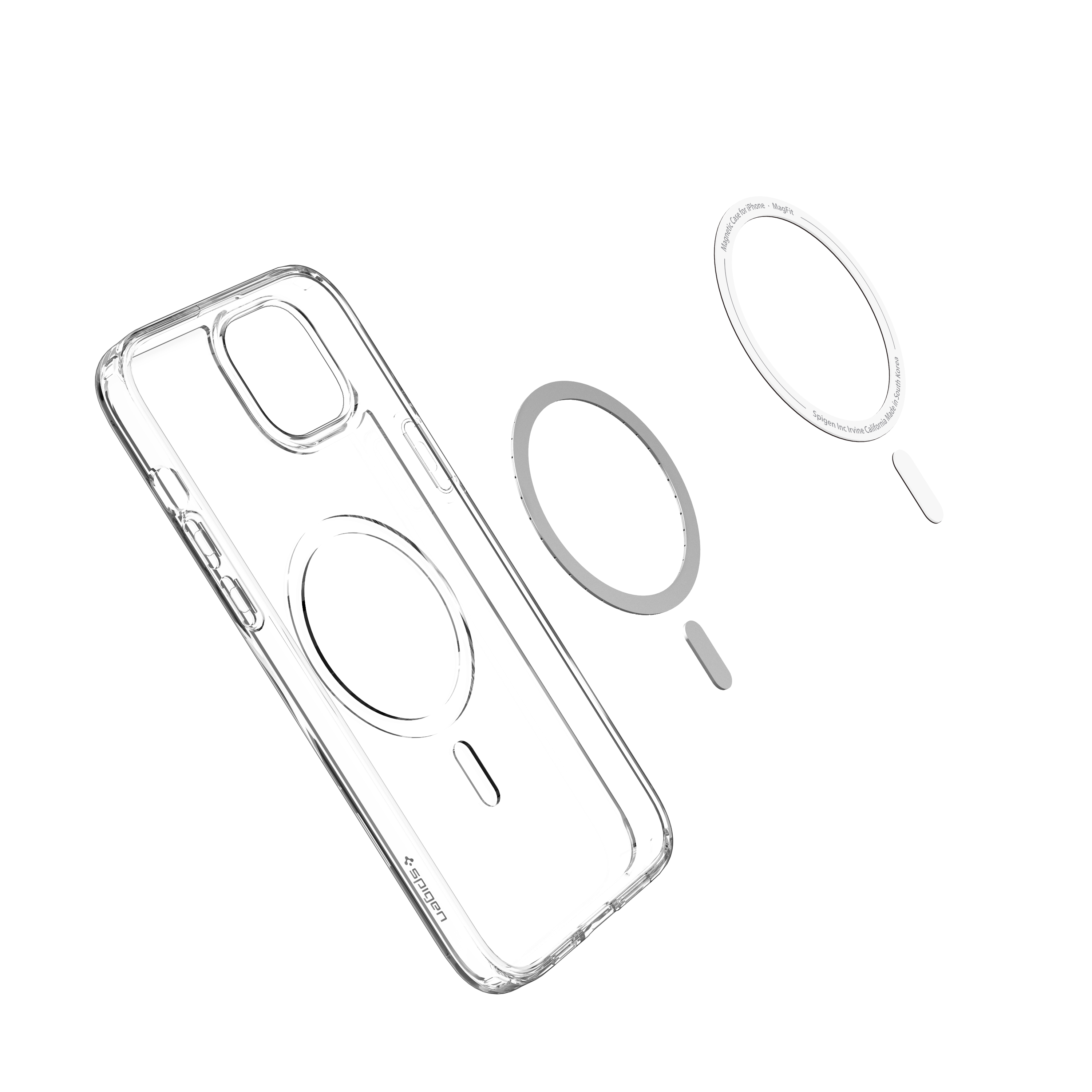 Ốp lưng Spigen Crystal Hybrid Magfit cho iPhone 14/14 Plus/ 14 Pro/14 Pro Max - Thiết kế trong suốt, hỗ trợ sạc không dây, chống sốc, chống bẩn, viền camera cao -Hàng chính hãng