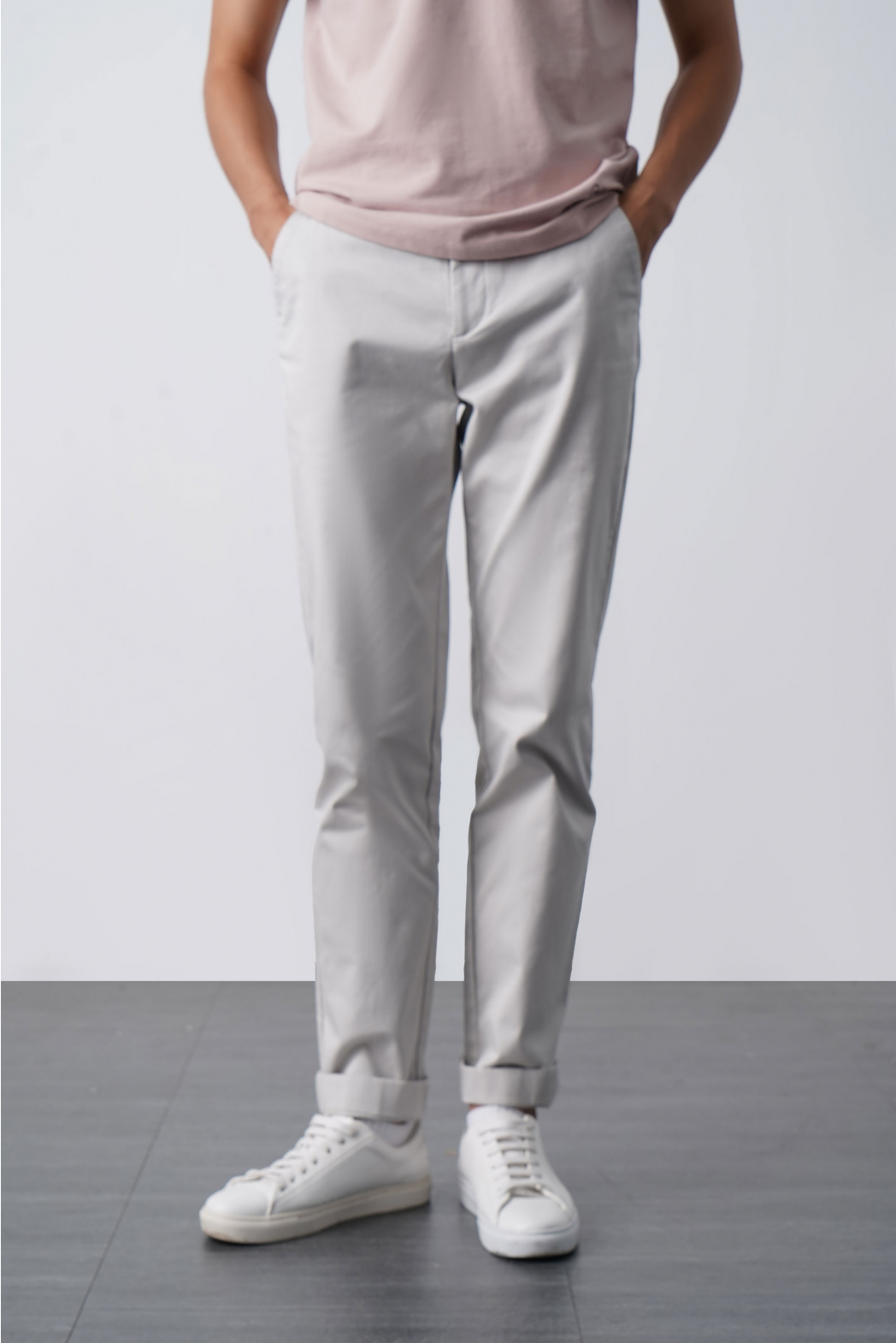 Quần kaki nam form slim ống suông có độ co giãn 10F21PCA001C - LASTORE MENSWEAR