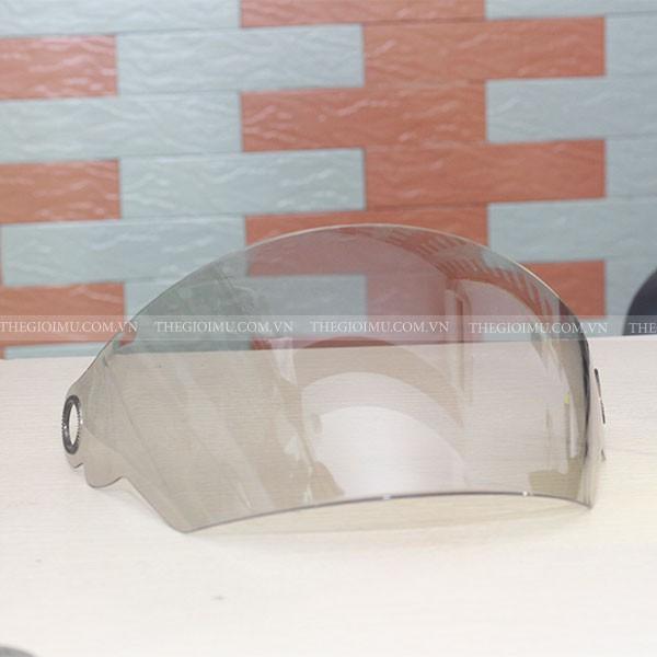 Kính thay thế cho mũ bảo hiểm 3/4 Asia M115 - Asia m168 khói và tráng gương